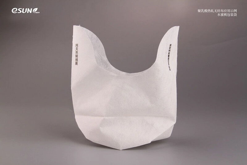 聚乳酸熱軋無(wú)紡布應(yīng)用示例——水蜜桃包裝袋